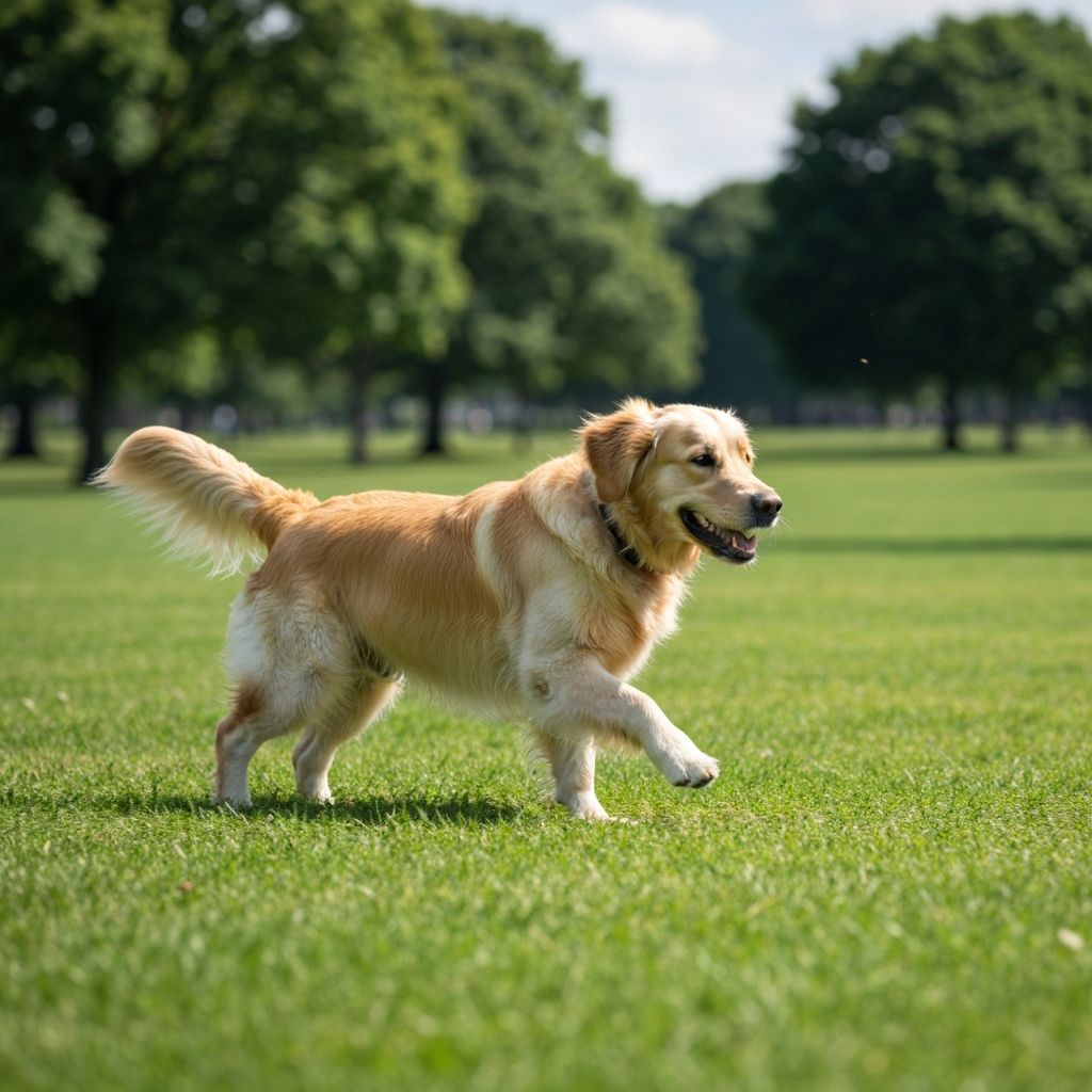Cão se exercitando